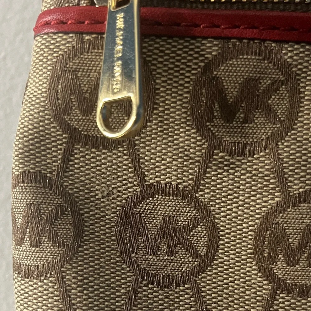 Michael Kors Tan and Red purse - Picture 5 of 10